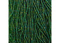Czech Seed Bead 11/0 Cut Transparent Green Rainbow Strung