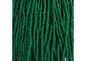 Czech Seed Bead 11/0 Cut Opaque Medium Dark Green Strung