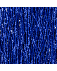 Czech Seed Bead 11/0 Cut Opaque Royal Blue Strung