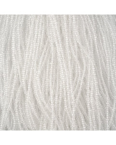Czech Seed Bead 11/0 Cut Transparent Crystal Strung