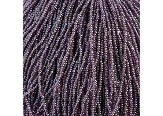 Czech Seed Bead 11/0 Cut Opaque Wine Rainbow Strung