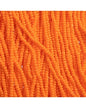 Czech Seed Bead 11/0 Cut Opaque Orange Strung