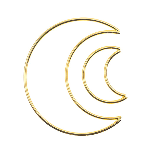 Metal Shapes Moon 2pcs 50mm/100mm Iron
