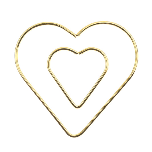 Metal Shapes Heart 2pcs 50mm/100mm Iron